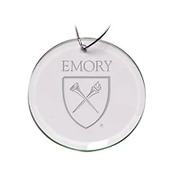 Emory Eagles 3'' Glass Round Ornament