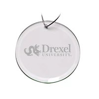 Drexel Dragons 3'' Glass Round Ornament