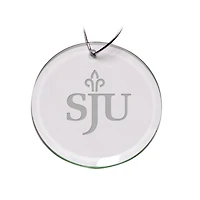 Saint Joseph's Hawks 3'' Glass Round Ornament