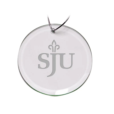 Saint Joseph's Hawks 3'' Glass Round Ornament
