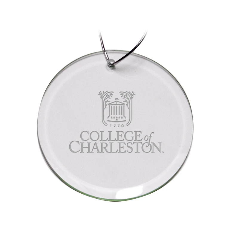 Charleston Cougars 3'' Glass Round Ornament