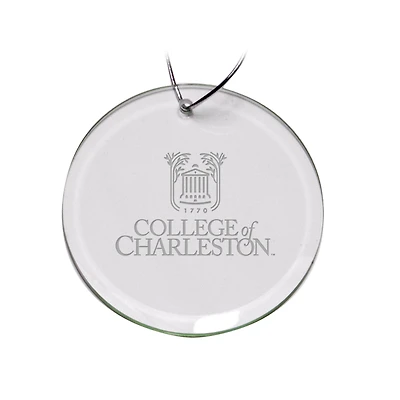 Charleston Cougars 3'' Glass Round Ornament