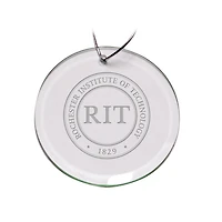 Rochester Institute of Technology Tigers 3'' Glass Round Ornament