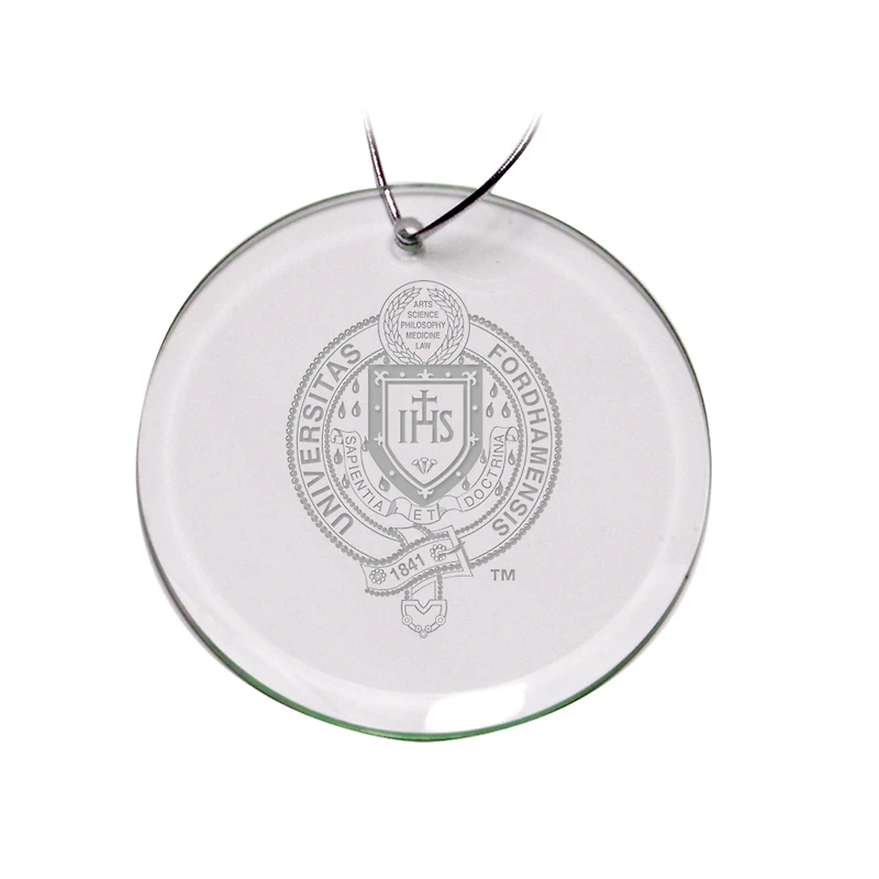 Fordham Rams 3'' Team Glass Round Ornament