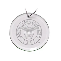 Santa Clara Broncos 3'' Glass Round Ornament