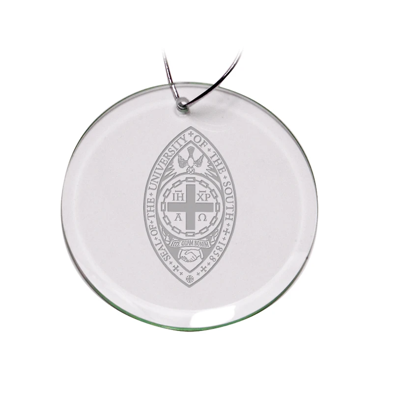 University of the South Tigers 3'' Glass Round Ornament
