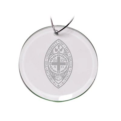 University of the South Tigers 3'' Glass Round Ornament