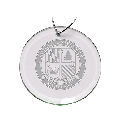 Loyola Greyhounds 3'' Glass Round Ornament