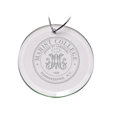 Marist Red Foxes 3'' Team Glass Round Ornament