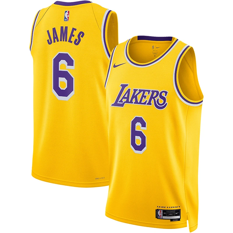 Unisex Nike LeBron James Gold Los Angeles Lakers Swingman Jersey - Icon Edition