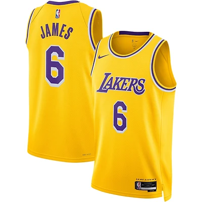 Unisex Nike LeBron James Gold Los Angeles Lakers Swingman Jersey - Icon Edition
