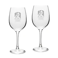 UAlbany Great Danes 16oz. 2-Piece Traditional White Wine Glass Set