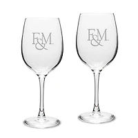 Franklin & Marshall Diplomats 16oz. 2-Piece Traditional White Wine Glass Set