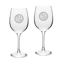 Loyola Greyhounds 16oz. 2-Piece Traditional White Wine Glass Set