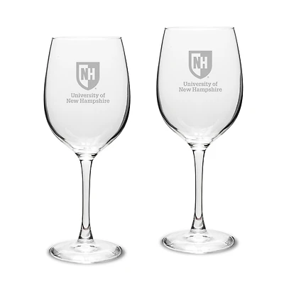 New Hampshire Wildcats 16oz. 2-Piece Traditional White Wine Glass Set