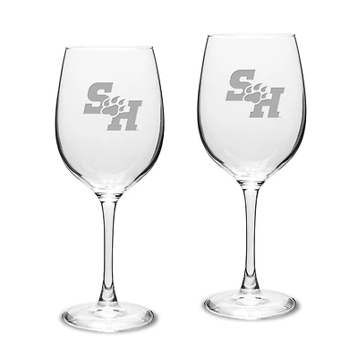 Sam Houston State Bearkats 16oz. 2-Piece Traditional White Wine Glass Set