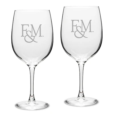 Franklin & Marshall Diplomats 19oz. 2-Piece Traditional Robusto Red Wine Table Glass Set