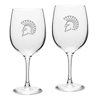 San Jose State Spartans 19oz. 2-Piece Traditional Robusto Red Wine Table Glass Set