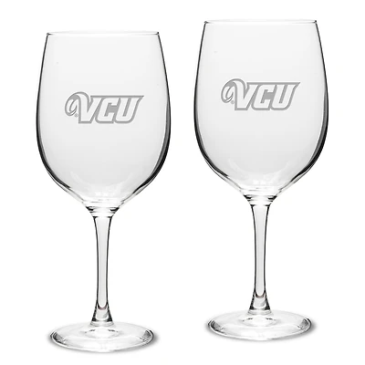 VCU Rams 19oz. 2-Piece Traditional Robusto Red Wine Table Glass Set