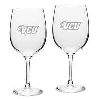 VCU Rams 19oz. 2-Piece Traditional Robusto Red Wine Table Glass Set