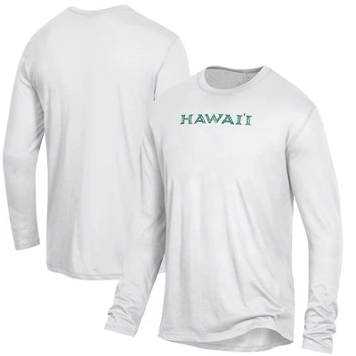 Men's White Hawaii Warriors Keeper Long Sleeve T-Shirt