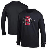 Men's Champion Black San Diego State Aztecs Jersey Long Sleeve T-Shirt