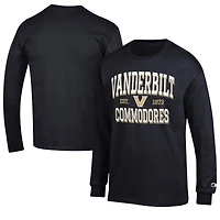 Men's Champion Black Vanderbilt Commodores Jersey Long Sleeve T-Shirt