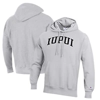 Men's Champion Gray IUPUI Jaguars Reverse Weave Pullover Hoodie