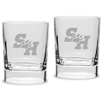 Sam Houston State Bearkats 11.75 oz. 2-Piece Square Double Old Fashion Glass Set