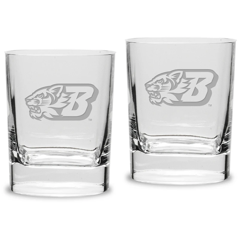 Binghamton Bearcats 11.75 oz. 2-Piece Square Double Old Fashion Glass Set