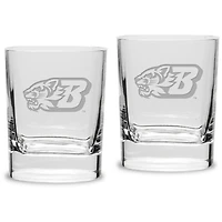 Binghamton Bearcats 11.75 oz. 2-Piece Square Double Old Fashion Glass Set