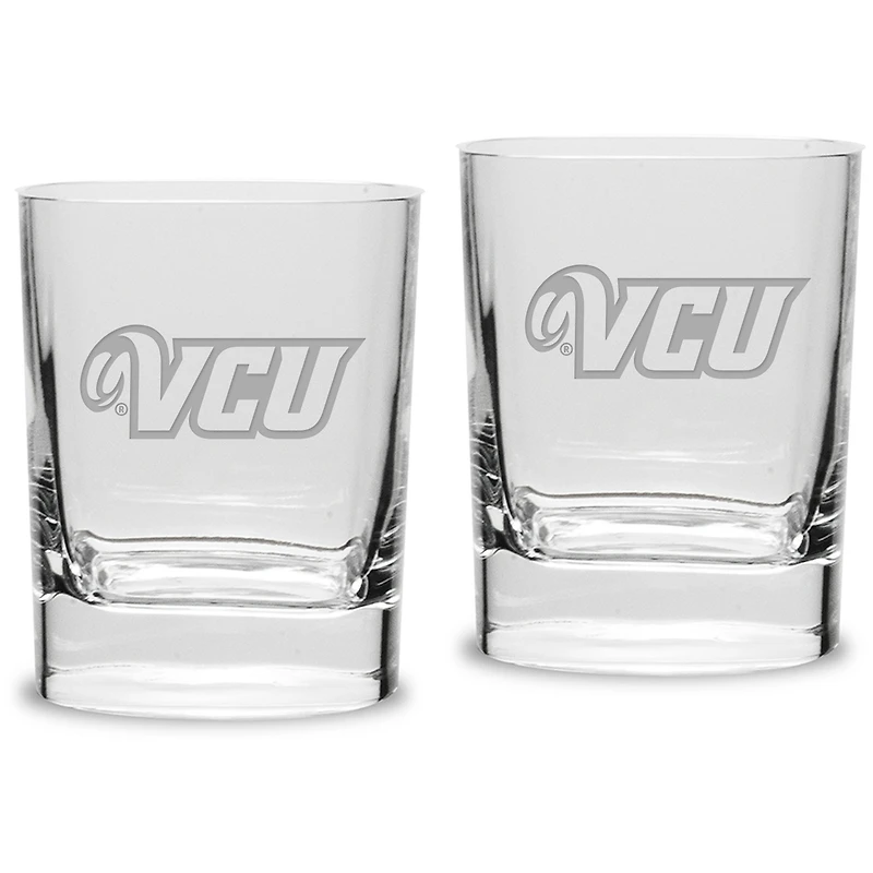 VCU Rams 11.75 oz. 2-Piece Square Double Old Fashion Glass Set