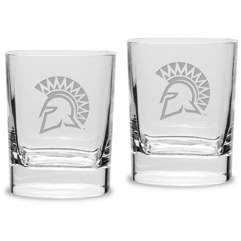 San Jose State Spartans 11.75 oz. 2-Piece Square Double Old Fashion Glass Set
