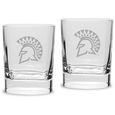 San Jose State Spartans 11.75 oz. 2-Piece Square Double Old Fashion Glass Set