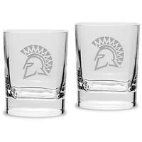 San Jose State Spartans 11.75 oz. 2-Piece Square Double Old Fashion Glass Set