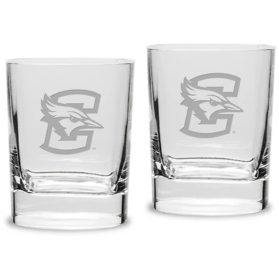 Creighton Bluejays 11.75 oz. 2-Piece Square Double Old Fashion Glass Set