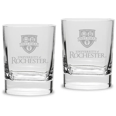 Rochester Yellow Jackets 11.75 oz. 2-Piece Square Double Old Fashion Glass Set