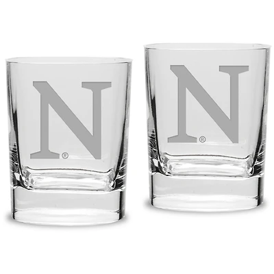 Northwestern Wildcats 11.75 oz. 2-Piece Square Double Old Fashion Glass Set
