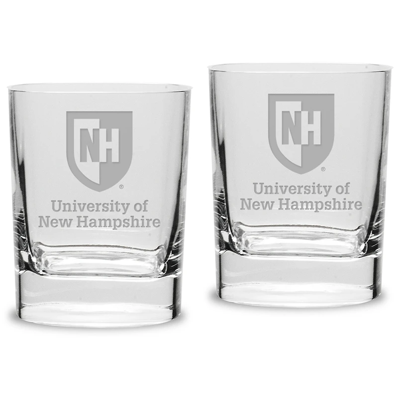 New Hampshire Wildcats 11.75 oz. 2-Piece Square Double Old Fashion Glass Set