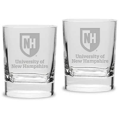 New Hampshire Wildcats 11.75 oz. 2-Piece Square Double Old Fashion Glass Set