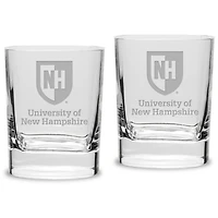 New Hampshire Wildcats 11.75 oz. 2-Piece Square Double Old Fashion Glass Set