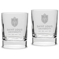 Saint Louis Billikens 11.75 oz. 2-Piece Square Double Old Fashion Glass Set