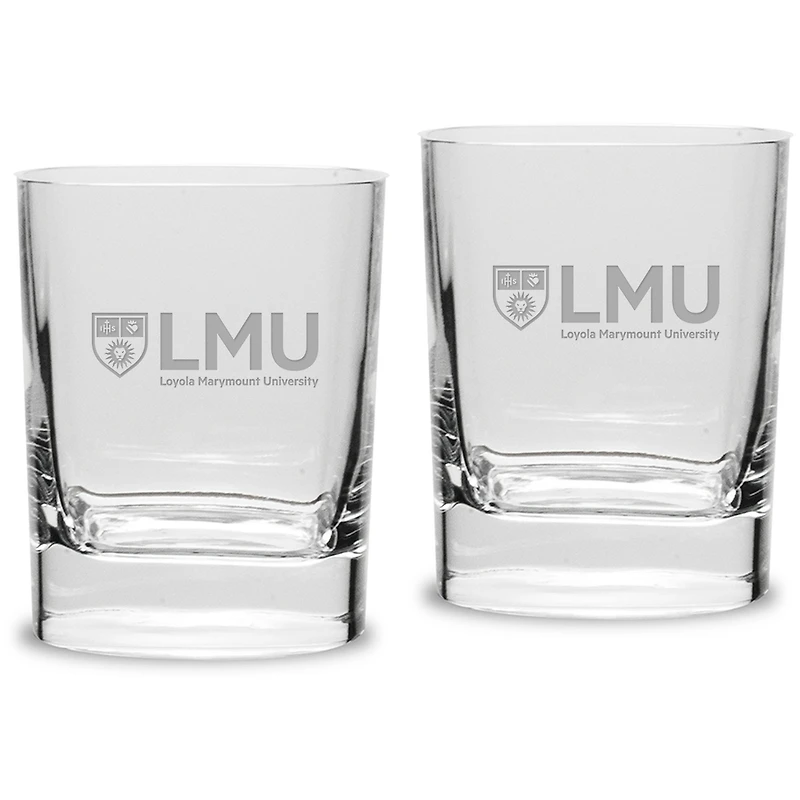 Loyola Marymount Lions 11.75 oz. 2-Piece Square Double Old Fashion Glass Set