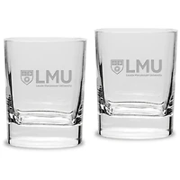 Loyola Marymount Lions 11.75 oz. 2-Piece Square Double Old Fashion Glass Set