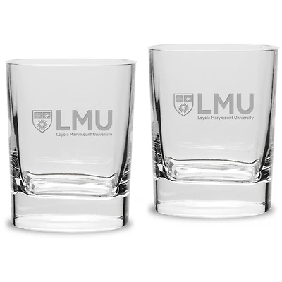 Loyola Marymount Lions 11.75 oz. 2-Piece Square Double Old Fashion Glass Set