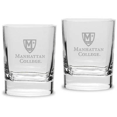 Manhattan Jaspers 11.75 oz. 2-Piece Square Double Old Fashion Glass Set