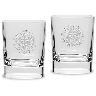 UC Riverside Highlanders 11.75 oz. 2-Piece Square Double Old Fashion Glass Set