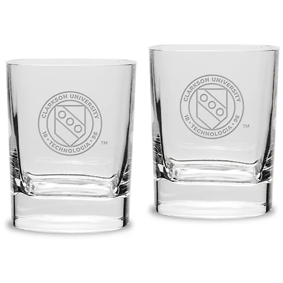 Clarkson Golden Knights 11.75 oz. 2-Piece Square Double Old Fashion Glass Set