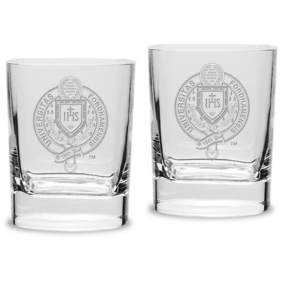 Fordham Rams Team 11.75 oz. 2-Piece Square Double Old Fashion Glass Set
