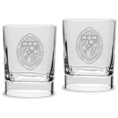 Johns Hopkins Blue Jays Team 11.75 oz. 2-Piece Square Double Old Fashion Glass Set